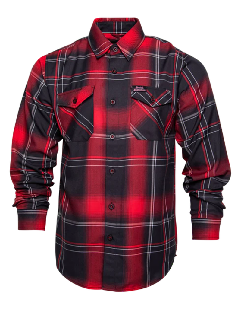 DIXXON MENS SOCIAL DISTORTION PRISON BOUND FLANNEL (ASSORTED)