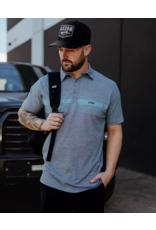 DIXXON MENS BLUE STRIPES HEATHER TEAL PREMIUM POLO (ASSORTED)