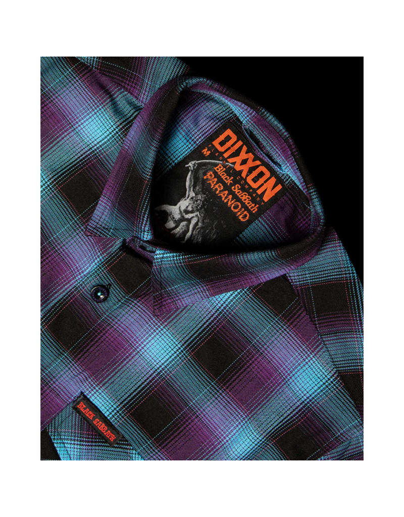 DIXXON MENS BLACK SABBATH PARANOID FLANNEL (ASSORTED)