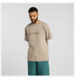 NEW BALANCE NUMERIC COTTON T-SHIRT - TAN