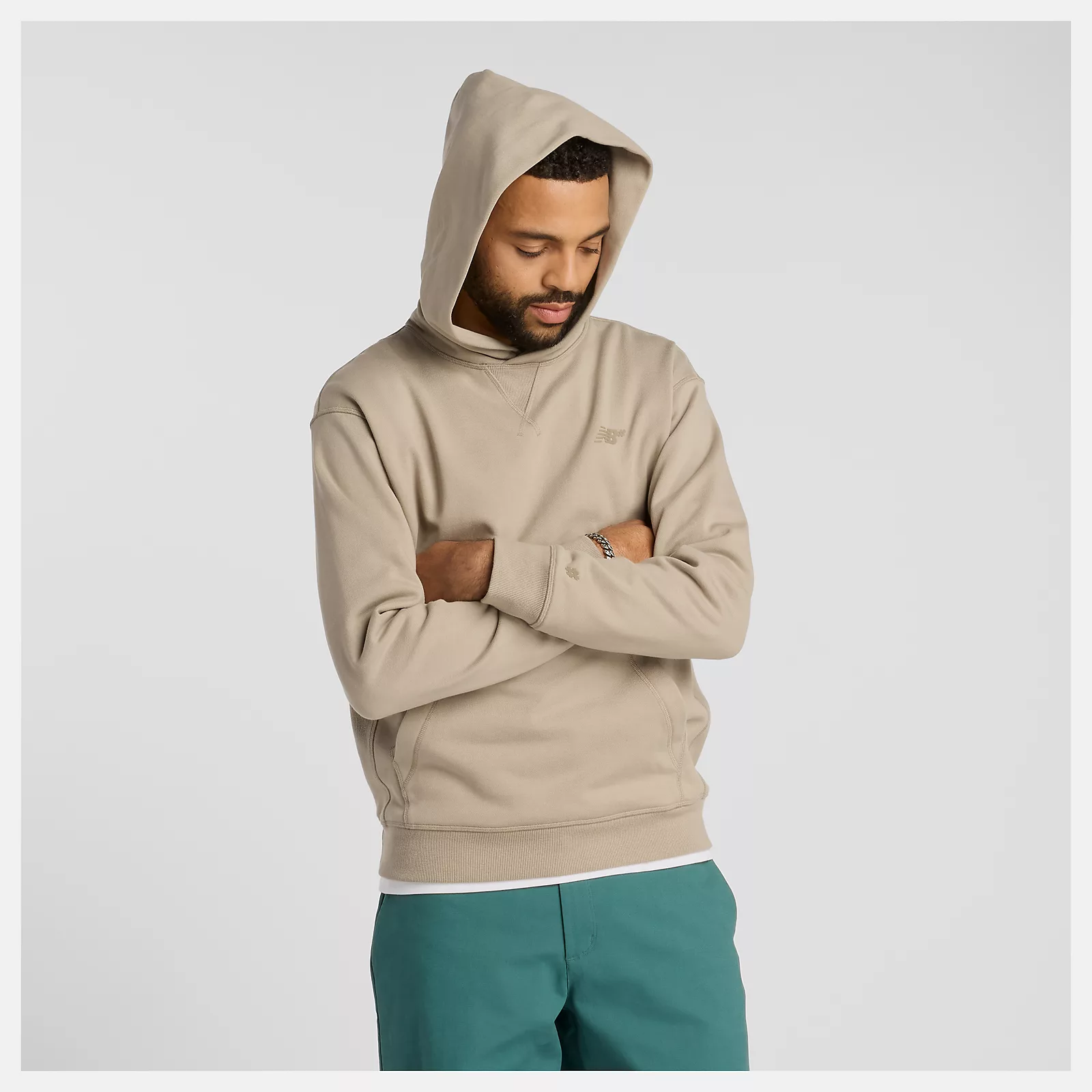NEW BALANCE NUMERIC FRENCH TERRY HOODIE - ARID STONE