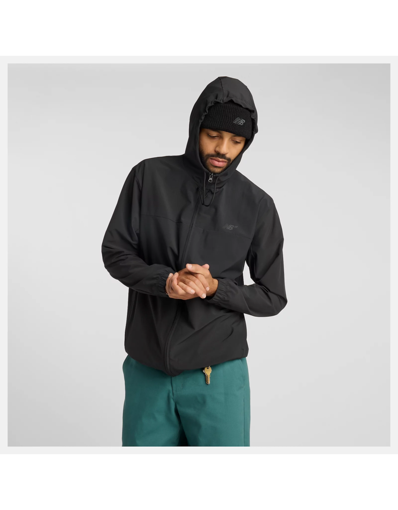 NEW BALANCE NUMERIC WOVEN FULL-ZIP JACKET (BLACK)