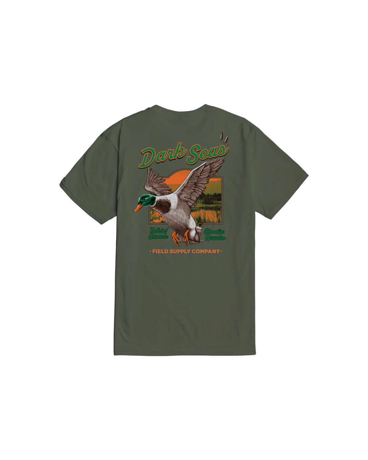 DARK SEAS QUACKS PREMIUM TEE - MILITARY GREEN
