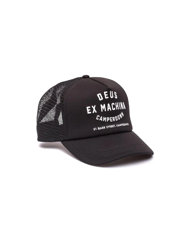 DEUS EX MACHINA CAMPERDOWN ADDRESS TRUCKER (BLACK)
