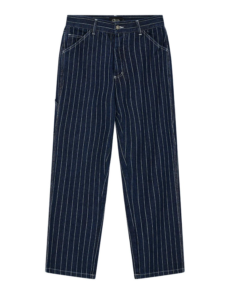 DEUS EX MACHINA DALLAS STRIPE WORK PANT (INDIGO)