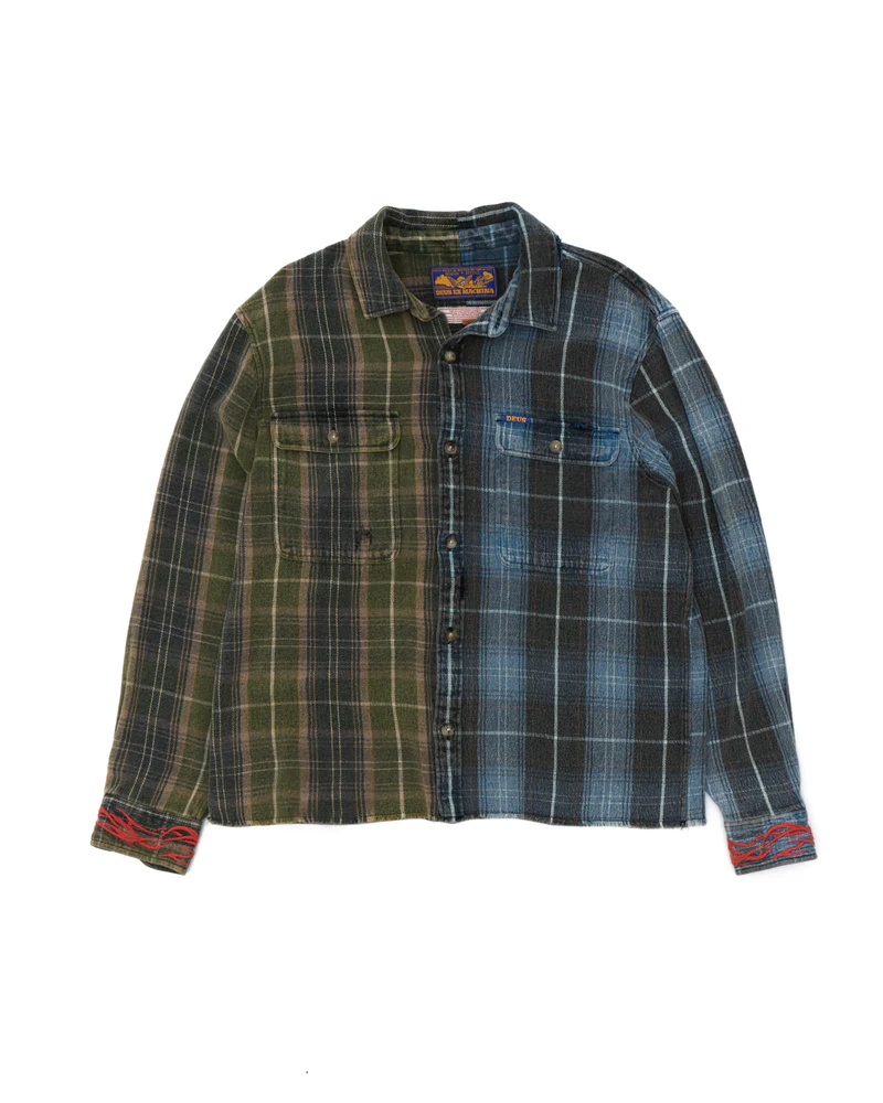 DEUS EX MACHINA GENESIS EMBRO FLANNEL - BLUE CHECK