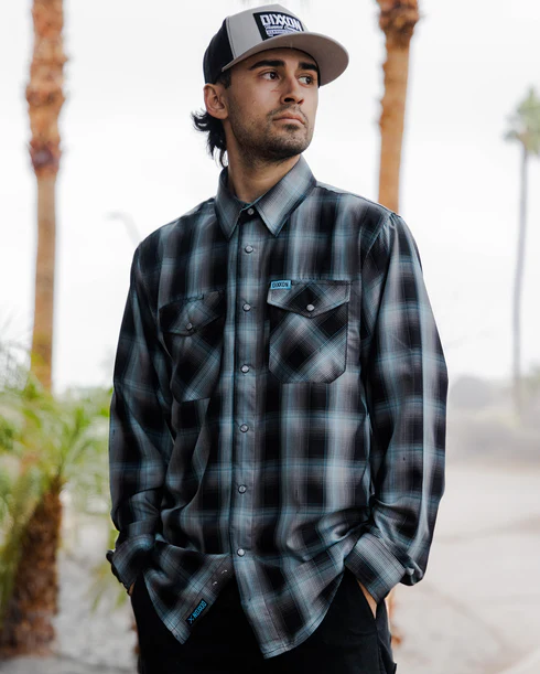 DIXXON MENS MORNING FOG L/S BAMBOO SHIRT - ASSORTED