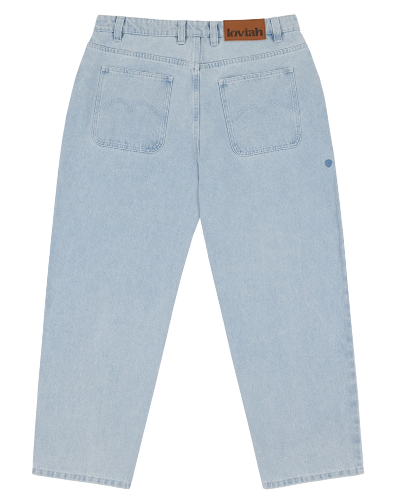 LOVIAH 1990 BAGGY DENIM PANTS (WHITE BLUE WASH)