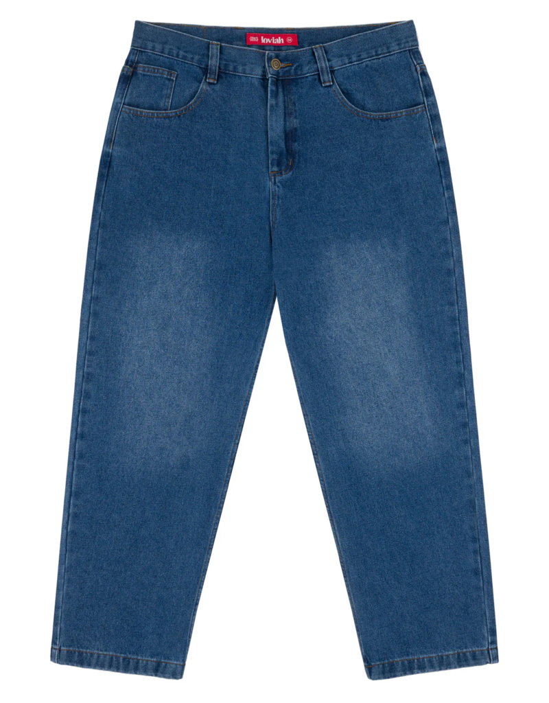 LOVIAH OG SAND BLASTED 5 POCKET DENIM (INDIGO MEDIUM WASH)