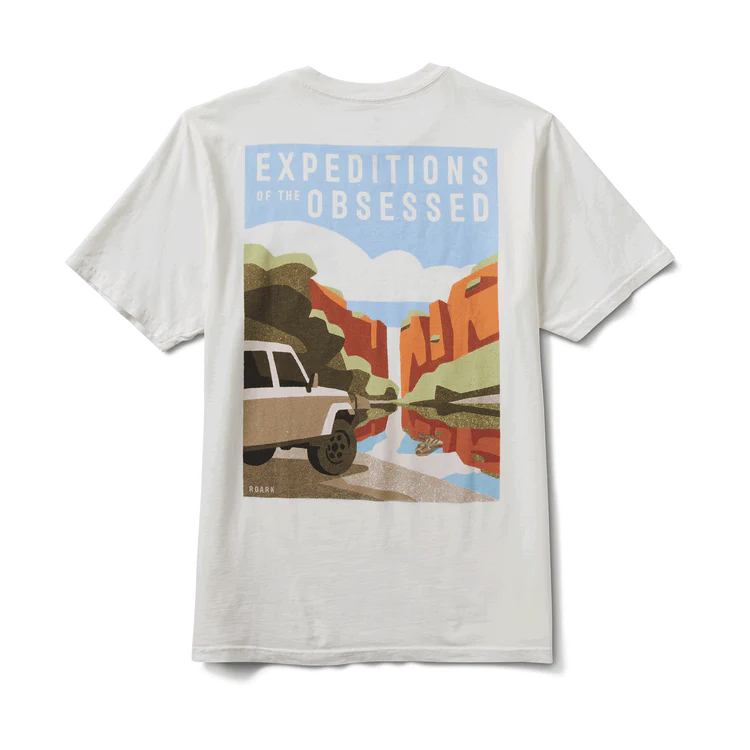 ROARK EXPEDITIONS OF THE OBSESSED SS TEE - OFF WHITE