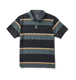 ROARK BLESS UP POLO - FOREST STRIPE