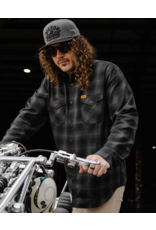 DIXXON MENS MAMA TRIED FLANNEL (BLACK/GREY/GOLD)