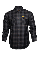 DIXXON MENS MAMA TRIED FLANNEL (BLACK/GREY/GOLD)