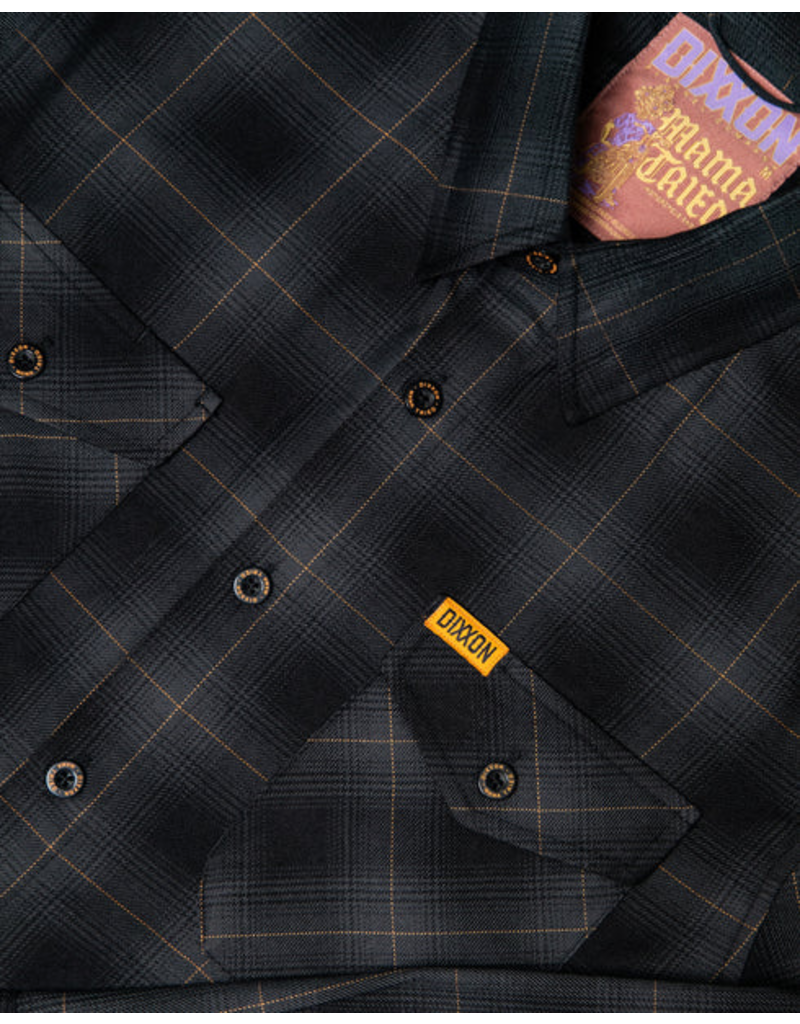 DIXXON MENS MAMA TRIED FLANNEL (BLACK/GREY/GOLD)