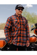 DIXXON MENS SOUND OF FREEDOM FLANNEL (ORANGE/GREY)