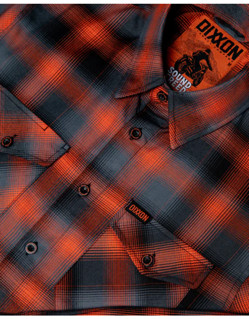DIXXON MENS SOUND OF FREEDOM FLANNEL (ORANGE/GREY)