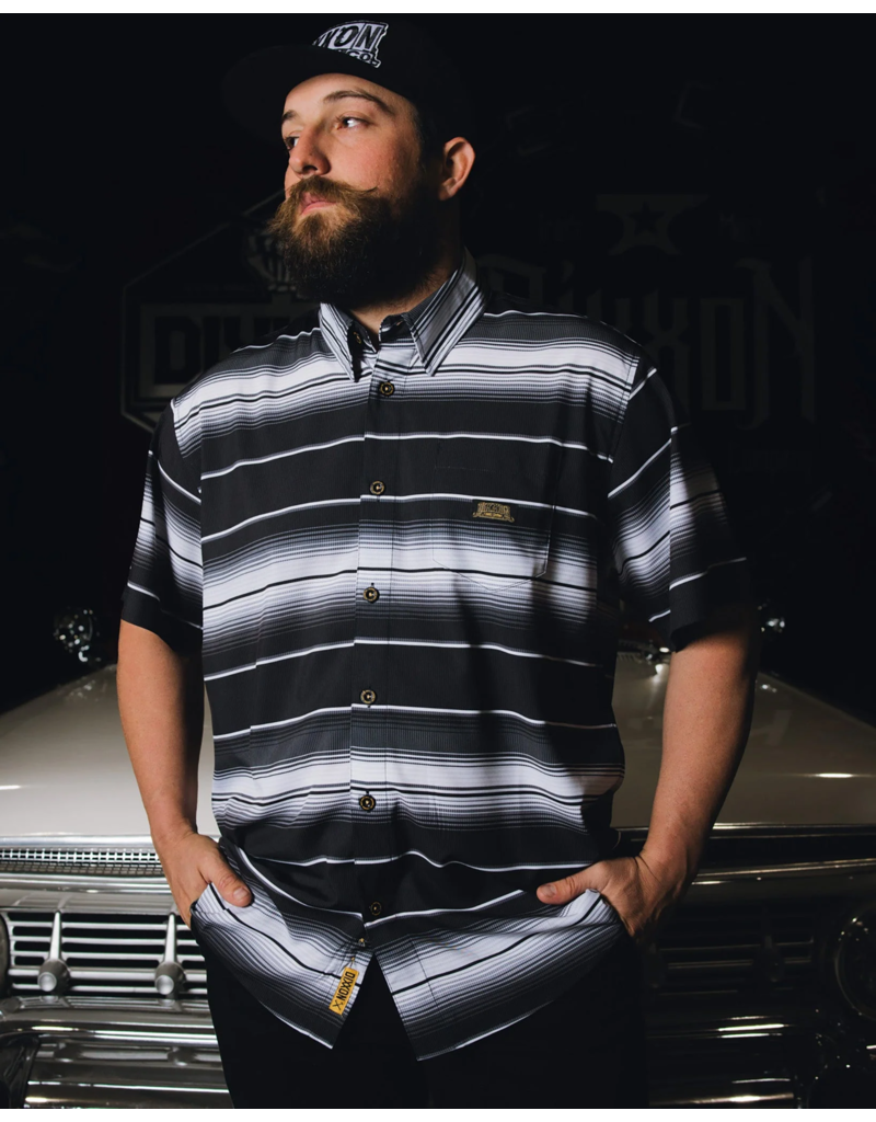 DIXXON MENS LOW LOW GREY SCALE PARTY SHIRT (GREY)