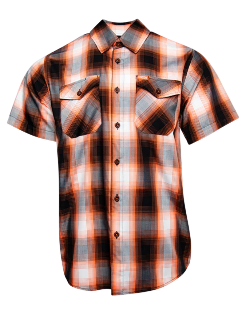 DIXXON MENS FUEL S/S BAMBOO SHIRT (BLACK/GREY/ORANGE/WHITE)