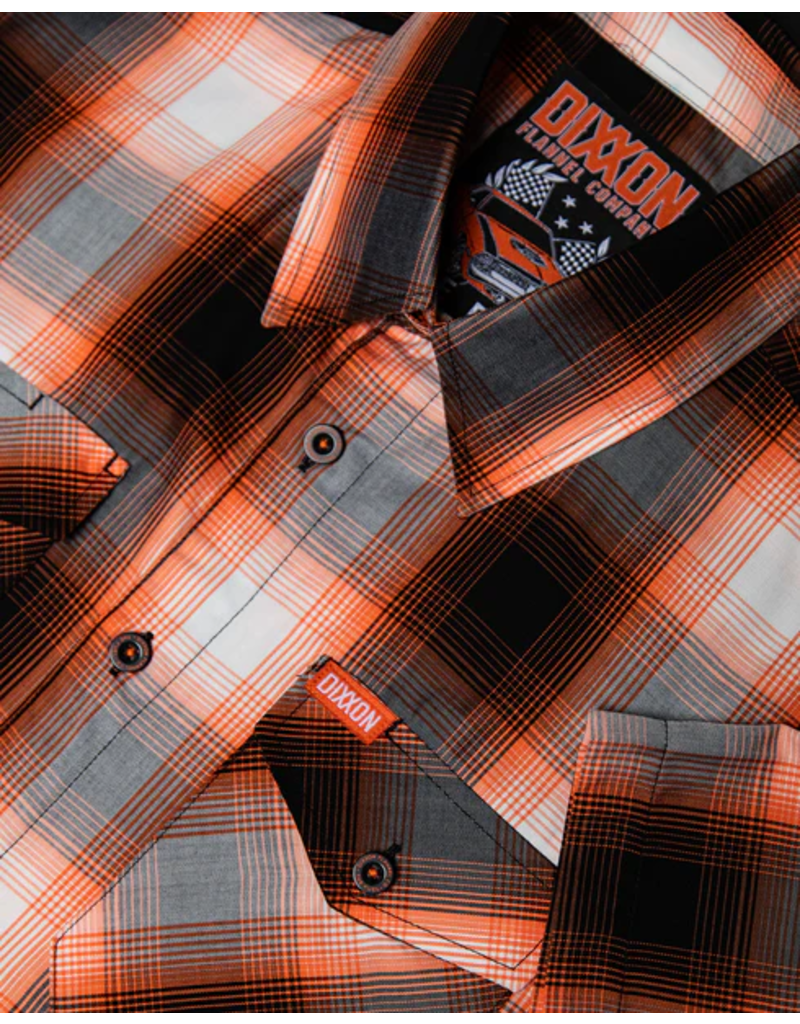 DIXXON MENS FUEL S/S BAMBOO SHIRT (BLACK/GREY/ORANGE/WHITE)