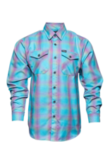 DIXXON MENS THE RISEN FLANNEL (AQUA/PURPLE/LIME)