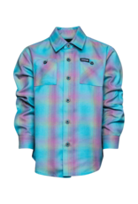DIXXON YOUTH THE RISEN FLANNEL (AQUA/PURPLE/LIME)