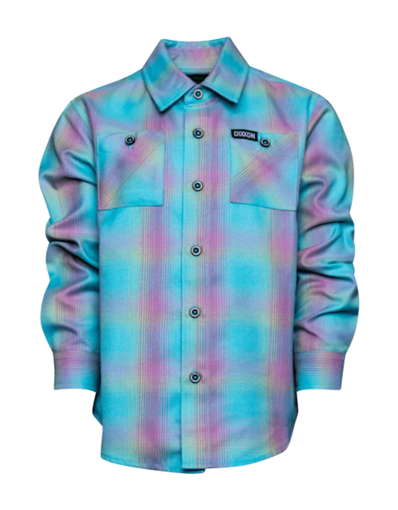 DIXXON YOUTH THE RISEN FLANNEL (AQUA/PURPLE/LIME)