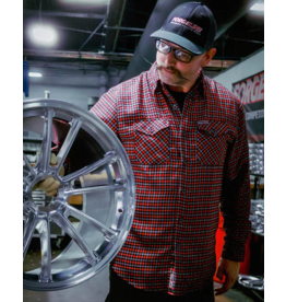 DIXXON MENS FORGELINE FLANNEL - RED/BLACK/GRAY