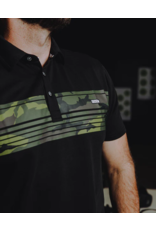 DIXXON MENS CAMO STRIPES BLACK PREMIUM POLO (ASSORTED)