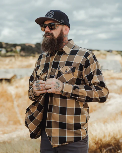 DIXXON MENS STURGIS BADLANDS FLANNEL - ASSORTED