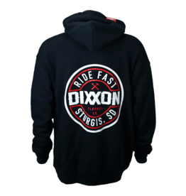 DIXXON STURGIS RIDE FAST CORPO ZIP HOOD - BLACK