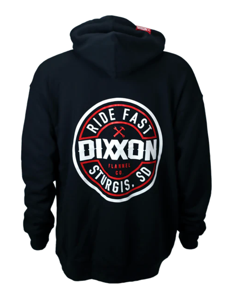 DIXXON STURGIS RIDE FAST CORPO ZIP HOOD (BLACK)