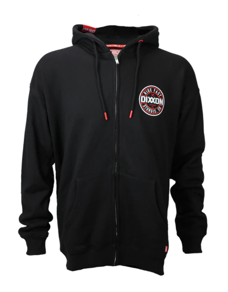 DIXXON STURGIS RIDE FAST CORPO ZIP HOOD (BLACK)