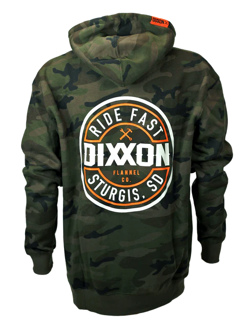 DIXXON STURGIS RIDE FAST CORPO ZIP HOOD - CAMO