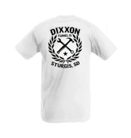 DIXXON STURGIS SKETCHY CREST TEE - WHITE