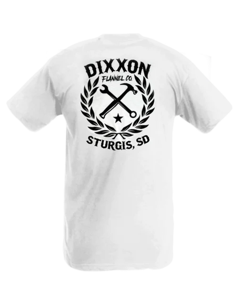 DIXXON STURGIS SKETCHY CREST TEE (WHITE)