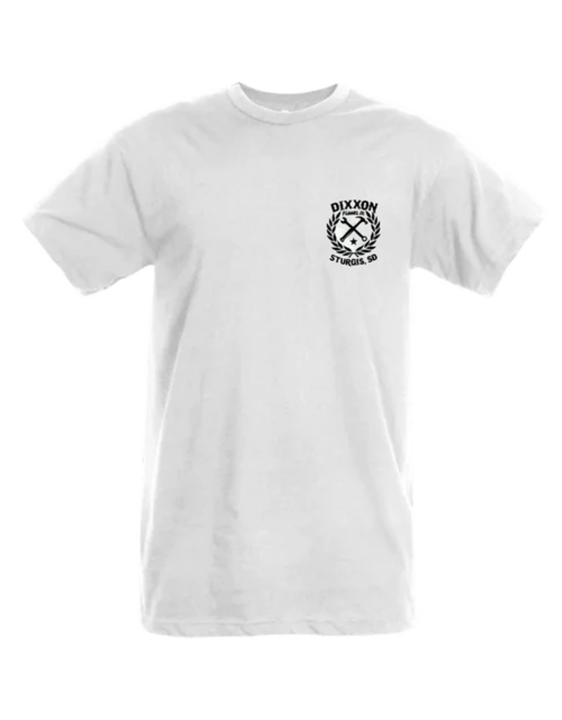 DIXXON STURGIS SKETCHY CREST TEE (WHITE)