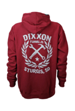 DIXXON STURGIS SKETCHY CREST ZIP HOOD (BURGUNDY)