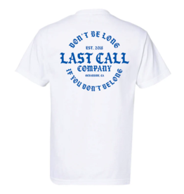 LAST CALL CO. BELONG BADGE T-SHIRT - WHITE