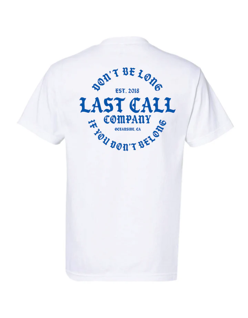 LAST CALL CO. BELONG BADGE T-SHIRT (WHITE)