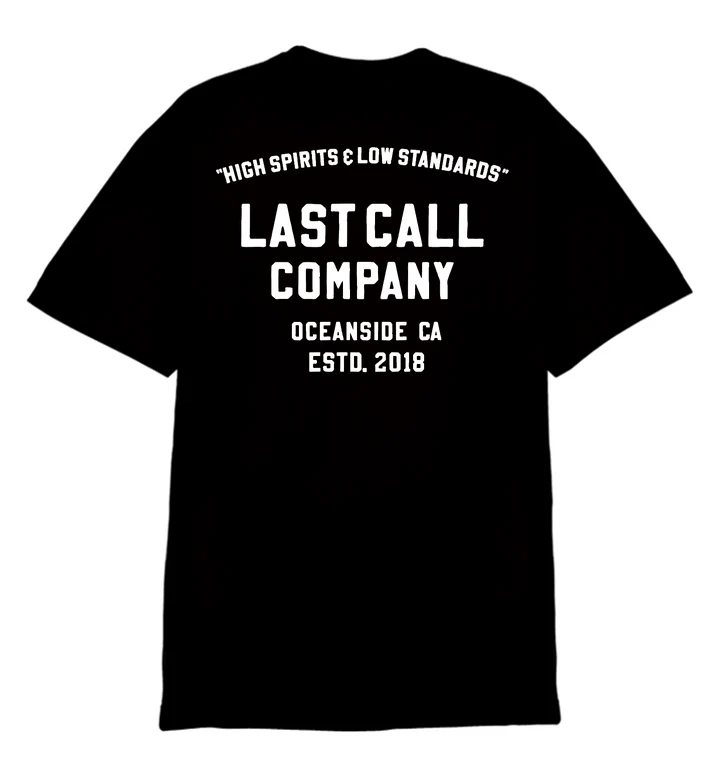 LAST CALL CO. HIGH SPIRITS T-SHIRT - BLACK