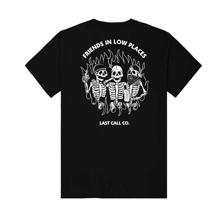 LAST CALL CO. LOW PLACES T-SHIRT - BLACK