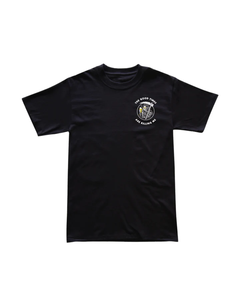 LAST CALL CO. THE GOOD TIMES ARE KILLING ME T-SHIRT (BLACK)