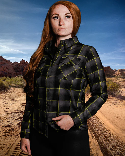 DIXXON WOMENS ADS RACING SHOCKS FLANNEL - ASSORTED