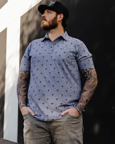 DIXXON MENS HEATHERED BLUE TOLLESON PREMIUM POLO - ASSORTED