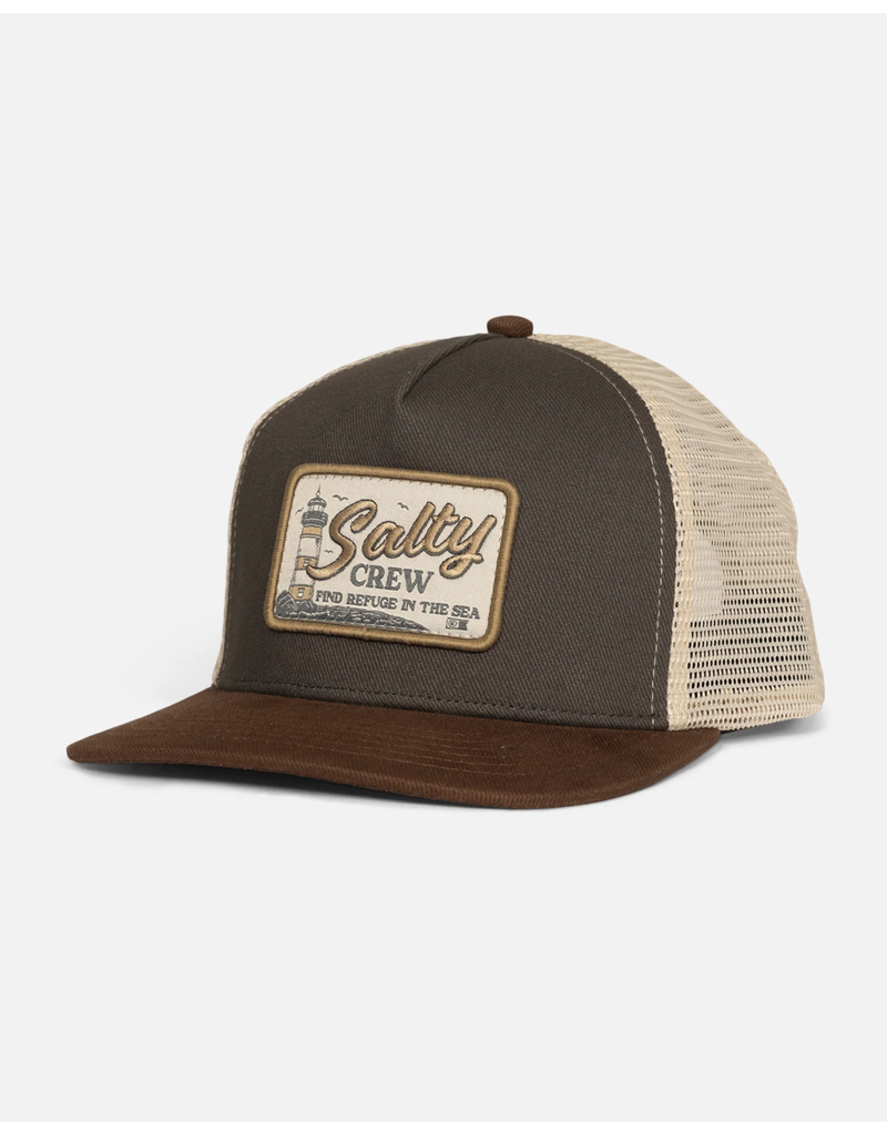 SALTY CREW ASHORE TRUCKER HAT (CHARCOAL BROWN)