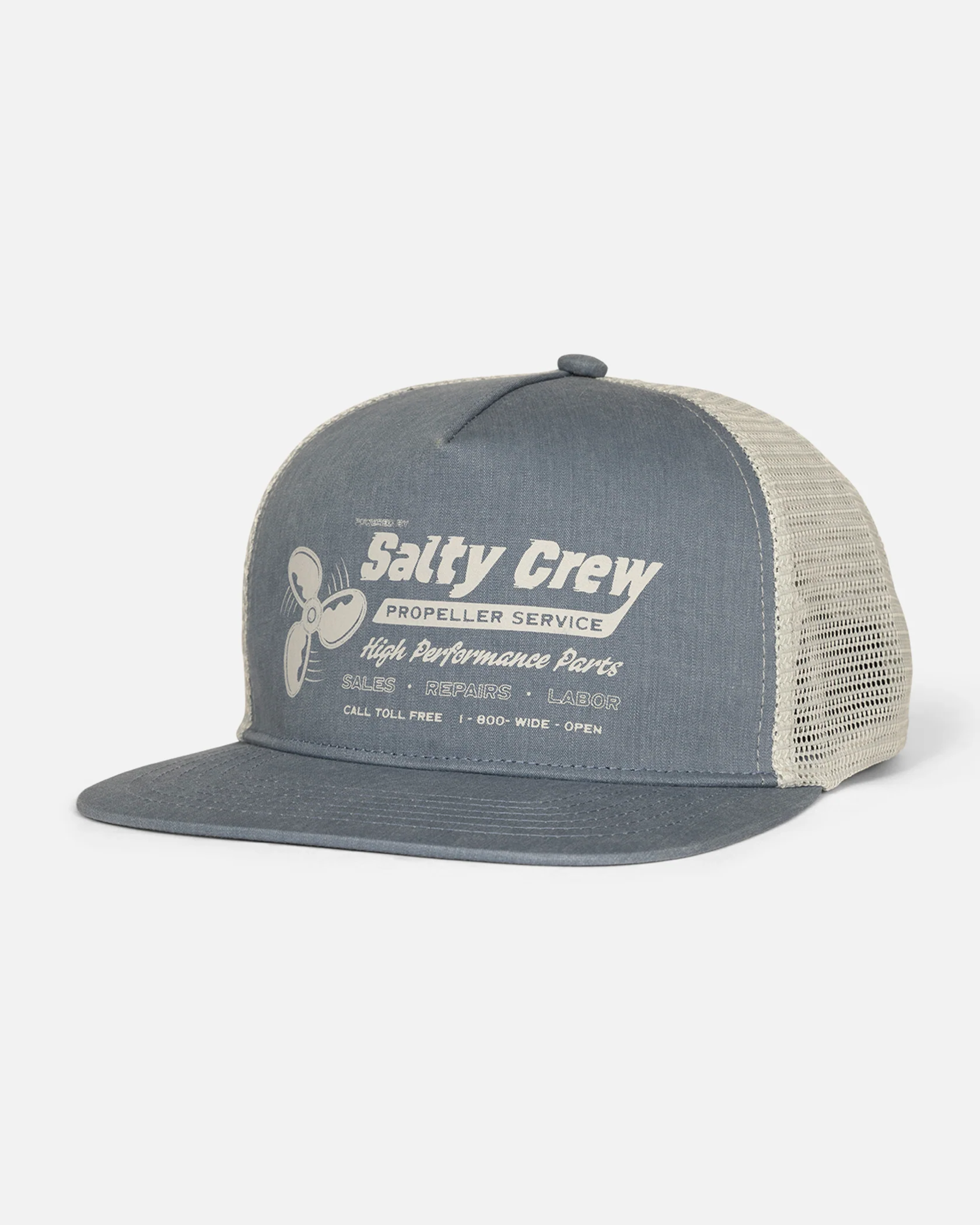 SALTY CREW GOOD TIMES FOAMIE TRUCKER HAT - CHANNEL BLUE