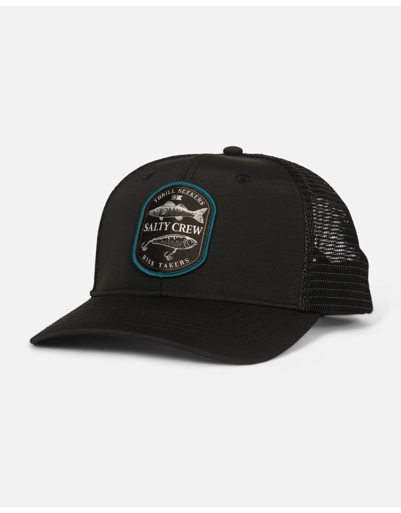 SALTY CREW BAITED RETRO TRUCKER HAT (BLACK)