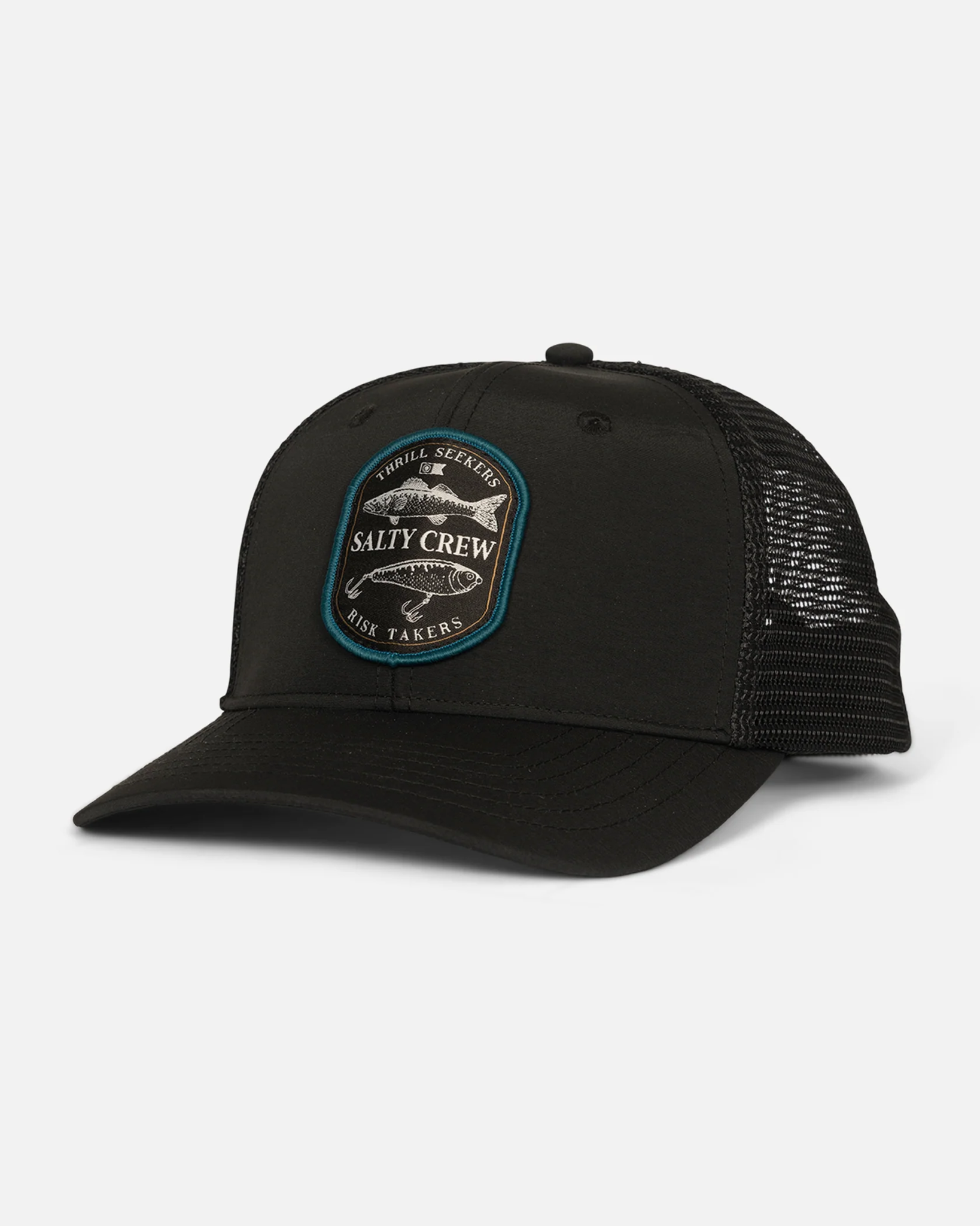 SALTY CREW BAITED RETRO TRUCKER HAT - BLACK