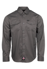 DIXXON MENS WORKFORCE L/S SHIRT (CHARCOAL)