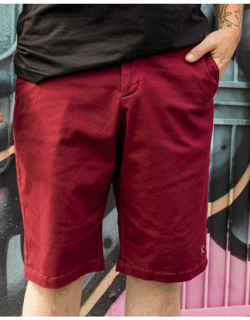 DIXXON MENS CHINO SHORTS (MAROON)